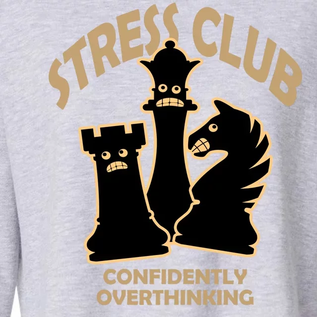 Stress Club Confidently Overthinking Cropped Pullover Crew