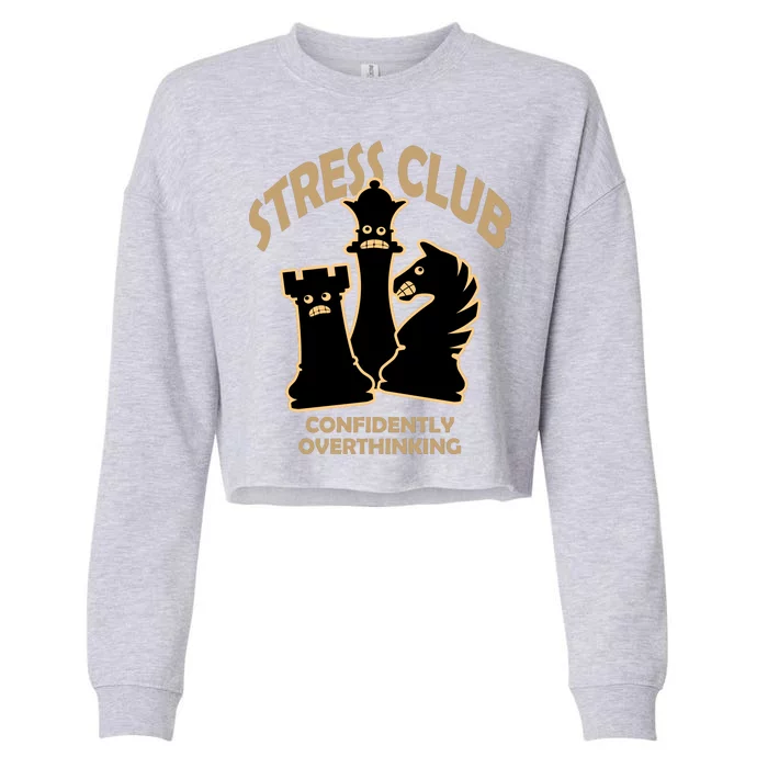 Stress Club Confidently Overthinking Cropped Pullover Crew