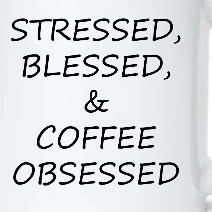 Stressed Bless Coffee Obsessed Black Color Changing Mug