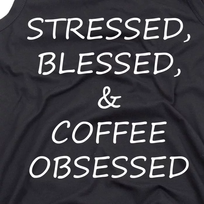 Stressed Bless Coffee Obsessed Tank Top