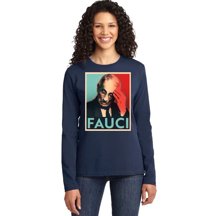 Stressed Dr Fauci Election Ladies Long Sleeve Shirt