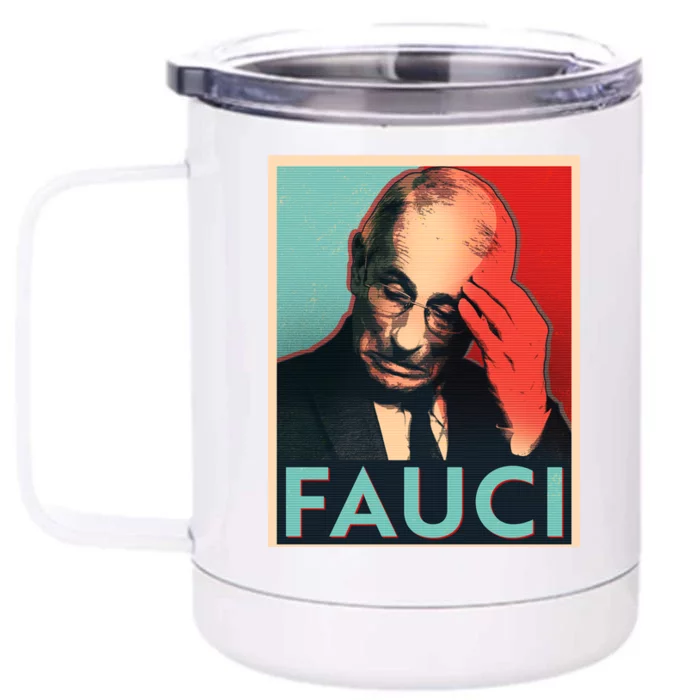 Stressed Dr Fauci Election Front & Back 12oz Stainless Steel Tumbler Cup