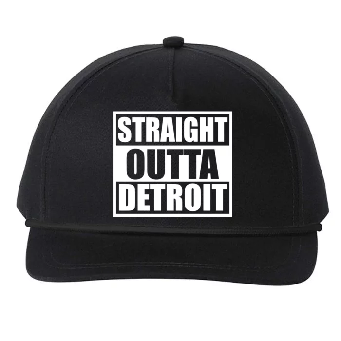 Striaght Outta Detroit Michigan Snapback Five-Panel Rope Hat