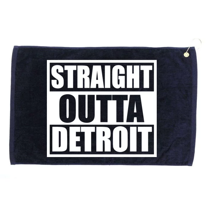 Striaght Outta Detroit Michigan Grommeted Golf Towel