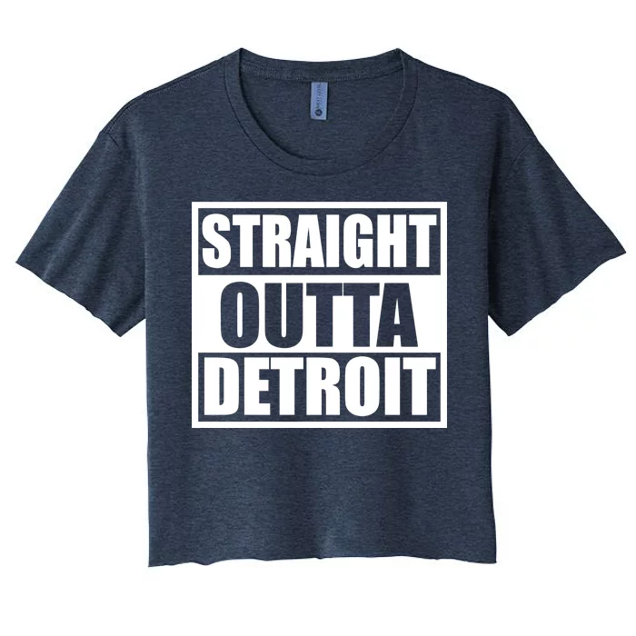 Striaght Outta Detroit Michigan Women's Crop Top Tee