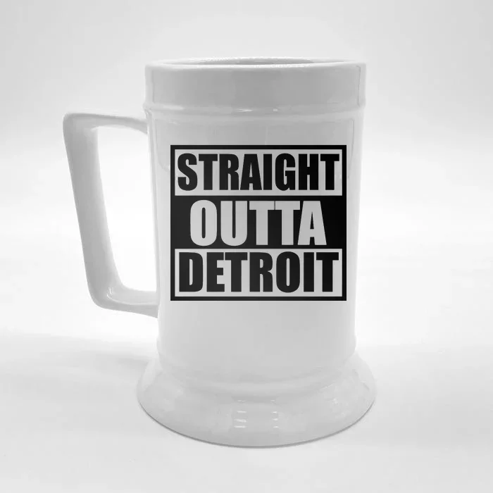 Striaght Outta Detroit Michigan Front & Back Beer Stein