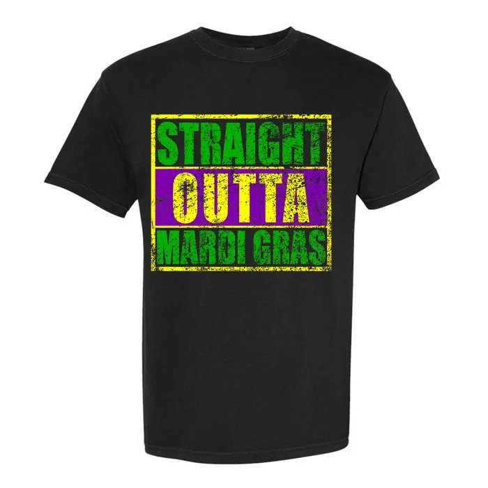 Striaght Outta Mardi Gras New Orleans Party Garment-Dyed Heavyweight T-Shirt