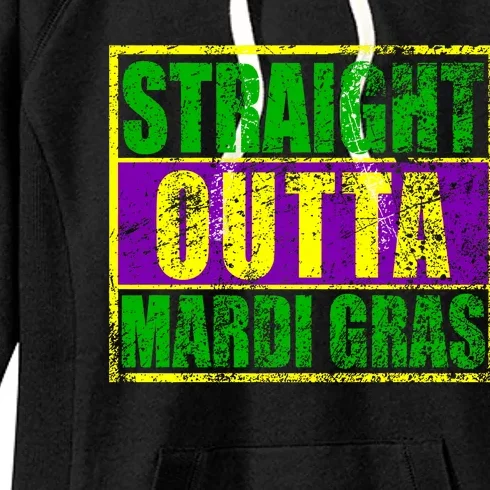 Striaght Outta Mardi Gras New Orleans Party Women's Fleece Hoodie