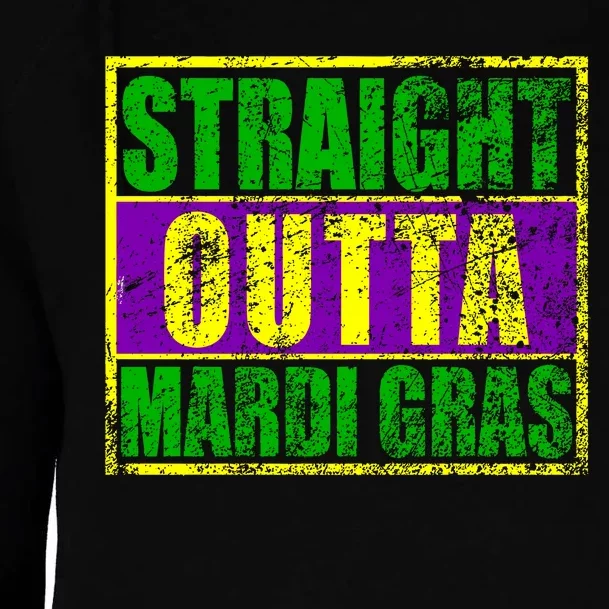 Striaght Outta Mardi Gras New Orleans Party Womens Funnel Neck Pullover Hood