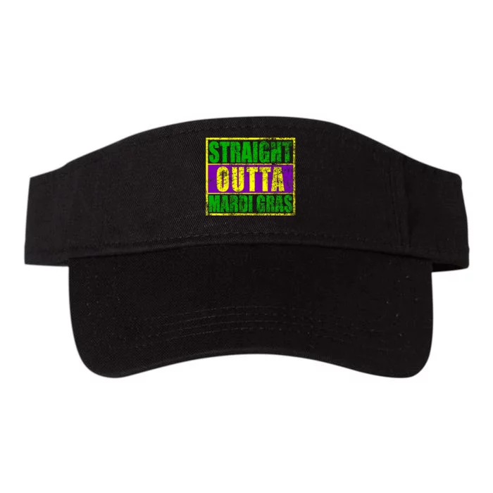 Striaght Outta Mardi Gras New Orleans Party Valucap Bio-Washed Visor