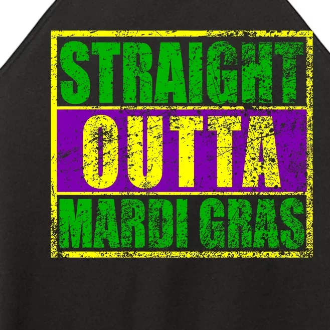 Striaght Outta Mardi Gras New Orleans Party Women’s Perfect Tri Rocker Tank