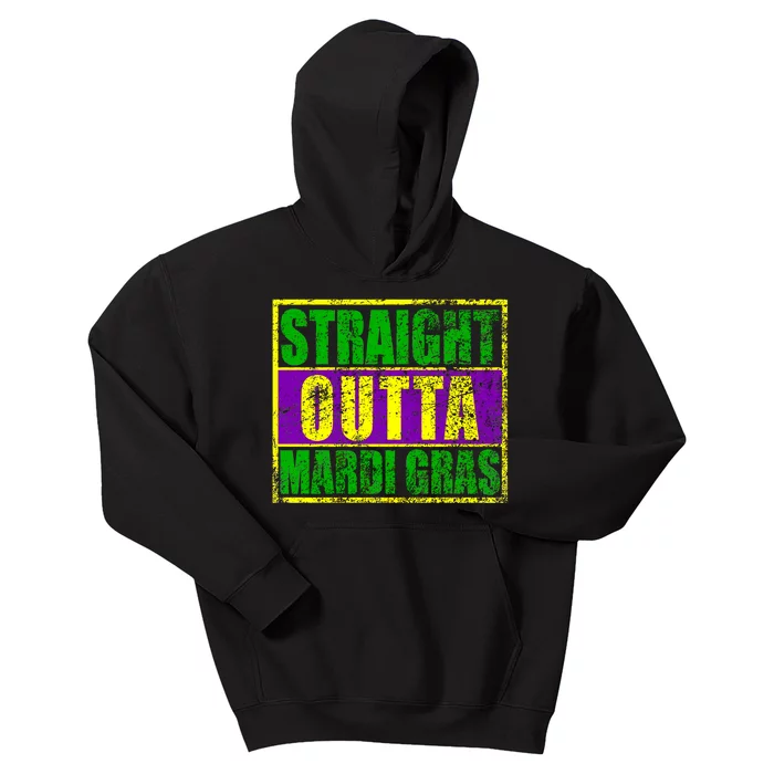 Striaght Outta Mardi Gras New Orleans Party Kids Hoodie