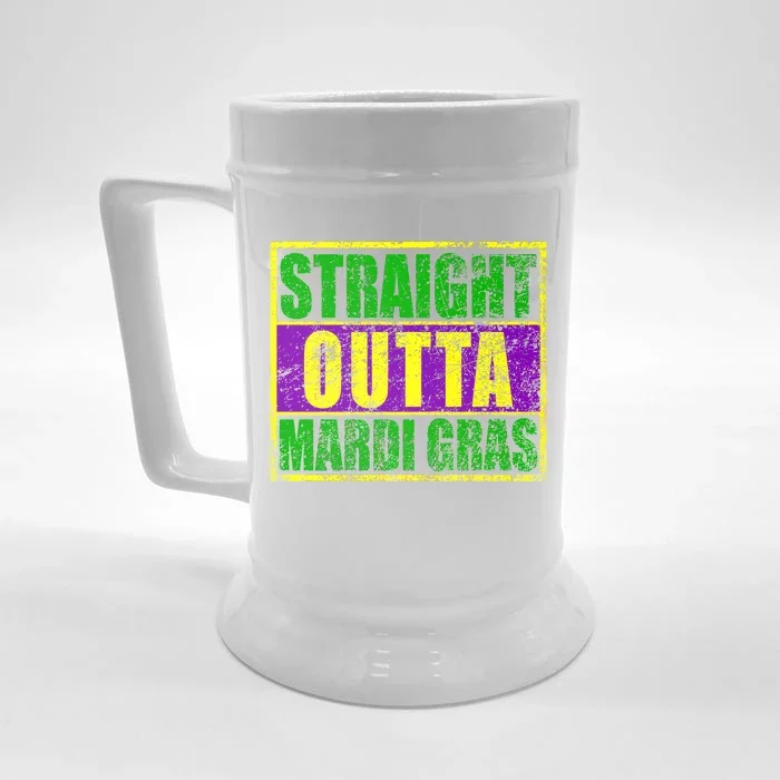 Striaght Outta Mardi Gras New Orleans Party Front & Back Beer Stein