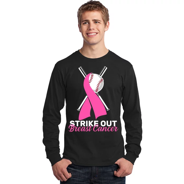 Strike Out Breast Cancer Long Sleeve Shirt