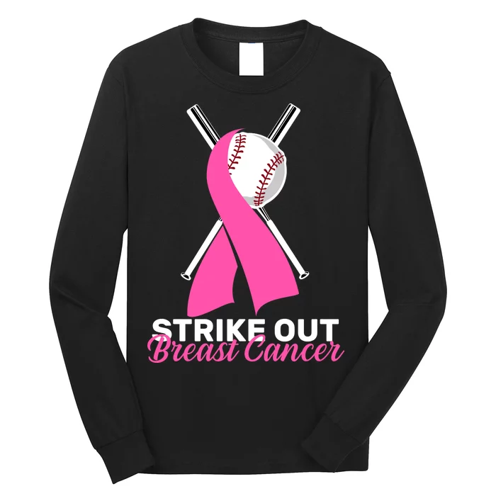 Strike Out Breast Cancer Long Sleeve Shirt