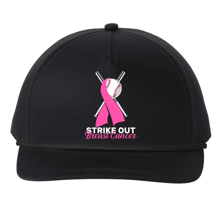 Strike Out Breast Cancer Snapback Five-Panel Rope Hat