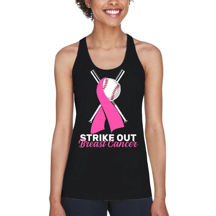 Strike Out Breast Cancer Women's Racerback Tank