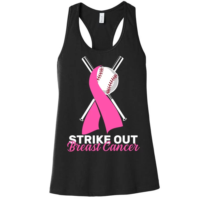 Strike Out Breast Cancer Women's Racerback Tank