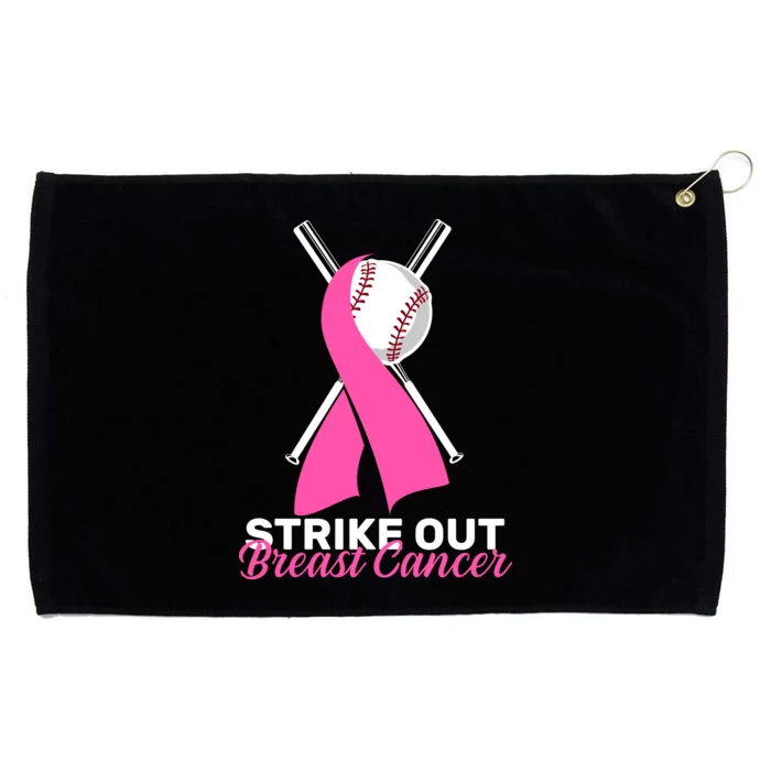 Strike Out Breast Cancer Grommeted Golf Towel