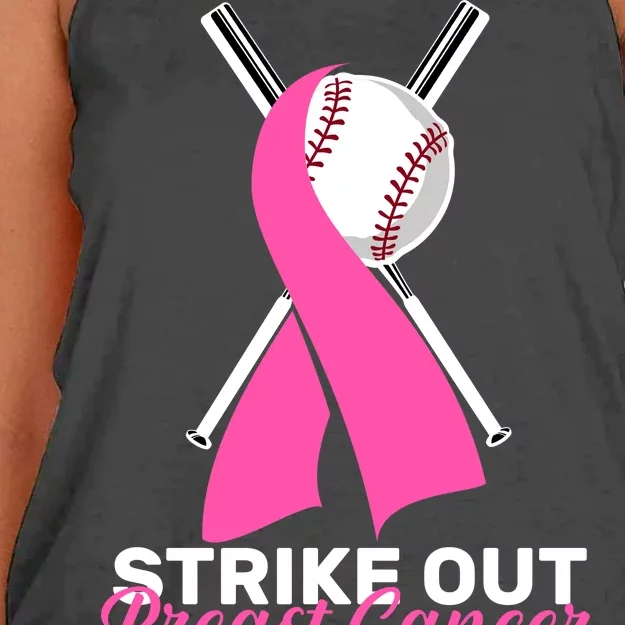 Strike Out Breast Cancer Women's Knotted Racerback Tank