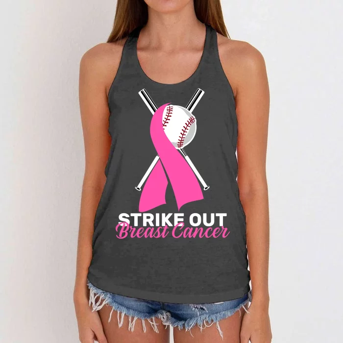 Strike Out Breast Cancer Women's Knotted Racerback Tank