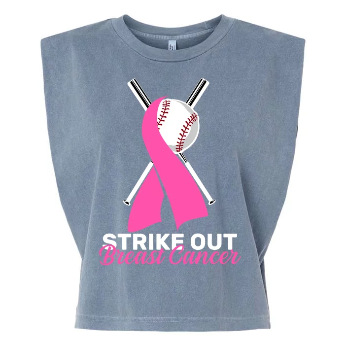 Strike Out Breast Cancer Garment-Dyed Women's Muscle Tee