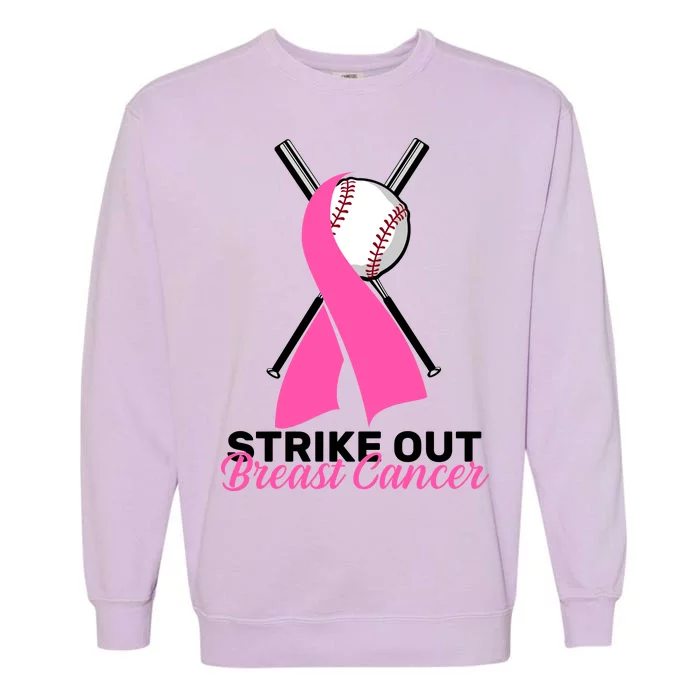 Strike Out Breast Cancer Garment-Dyed Sweatshirt