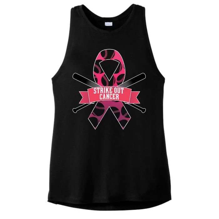 Strike Out Cancer Ladies Tri-Blend Wicking Tank