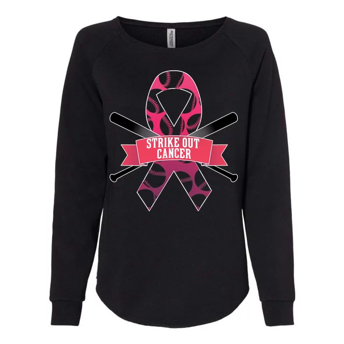 Strike Out Cancer Womens California Wash Sweatshirt