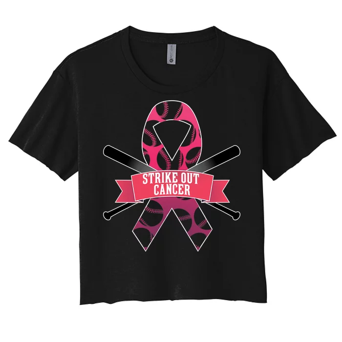 Strike Out Cancer Women's Crop Top Tee