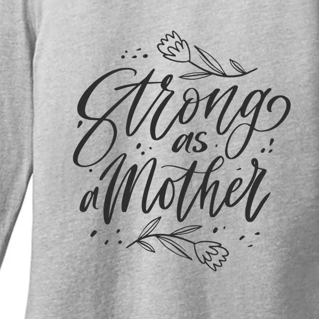 Strong As A Mother Womens CVC Long Sleeve Shirt