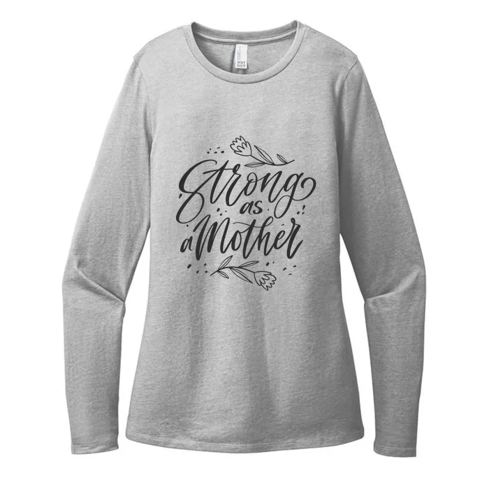 Strong As A Mother Womens CVC Long Sleeve Shirt