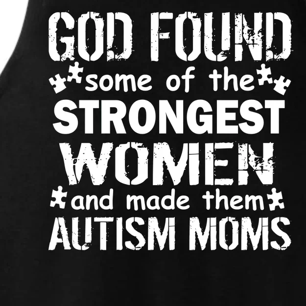 Strong Autism Mom Quote Ladies Tri-Blend Wicking Tank