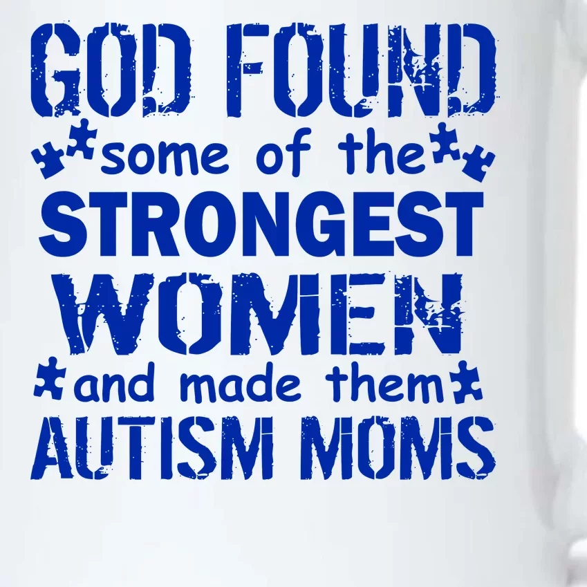 Strong Autism Mom Quote Black Color Changing Mug