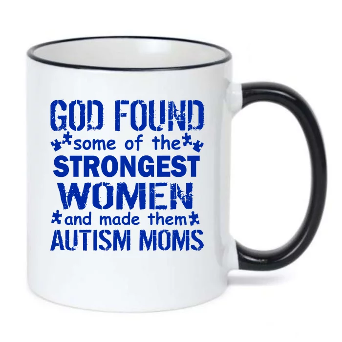 Strong Autism Mom Quote Black Color Changing Mug