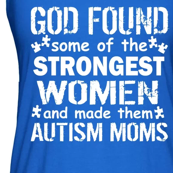 Strong Autism Mom Quote Ladies Essential Flowy Tank