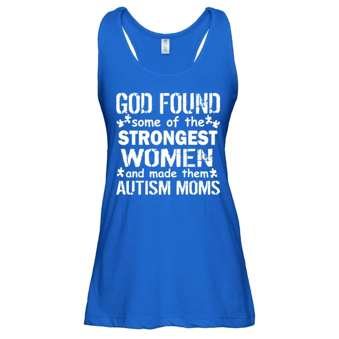 Strong Autism Mom Quote Ladies Essential Flowy Tank