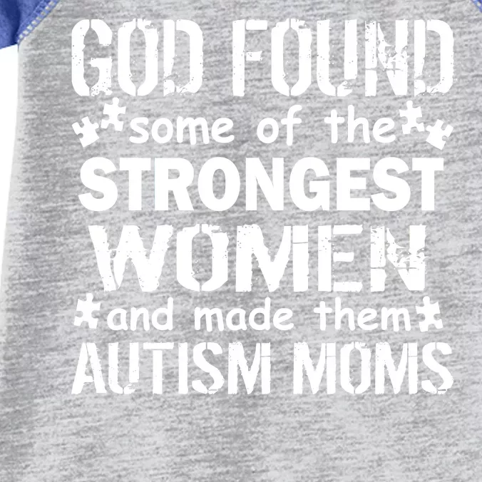 Strong Autism Mom Quote Infant Baby Jersey Bodysuit