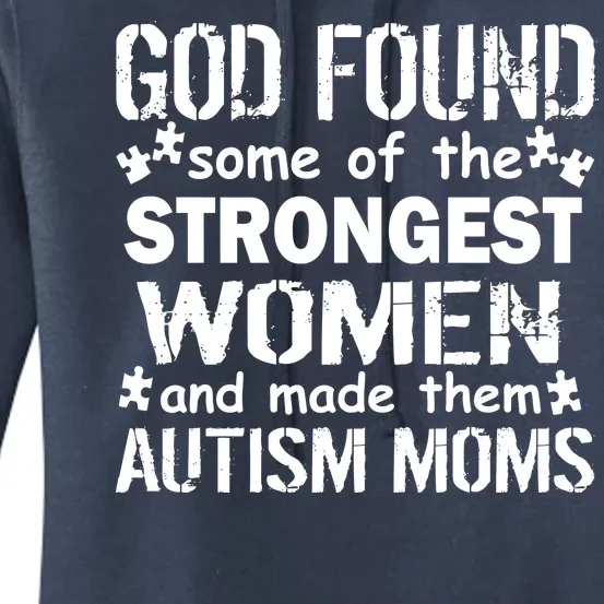 Strong Autism Mom Quote Women's Pullover Hoodie