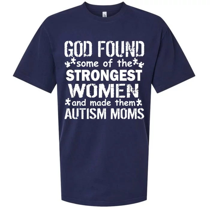 Strong Autism Mom Quote Sueded Cloud Jersey T-Shirt