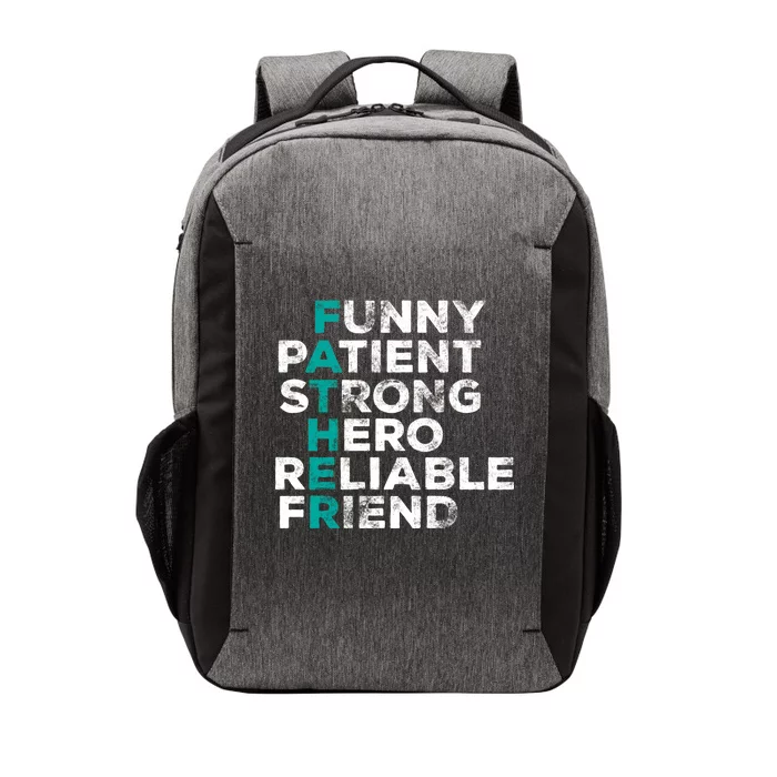 Strong Father Meaning Vector Backpack