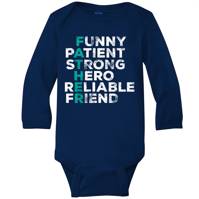 Strong Father Meaning Baby Long Sleeve Bodysuit