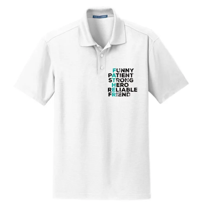 Strong Father Meaning Dry Zone Grid Performance Polo