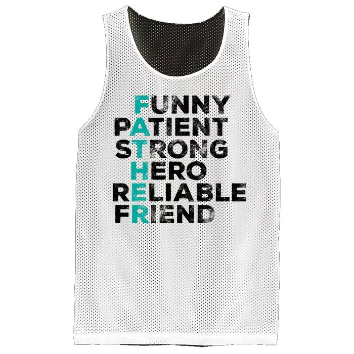 Strong Father Meaning Mesh Reversible Basketball Jersey Tank