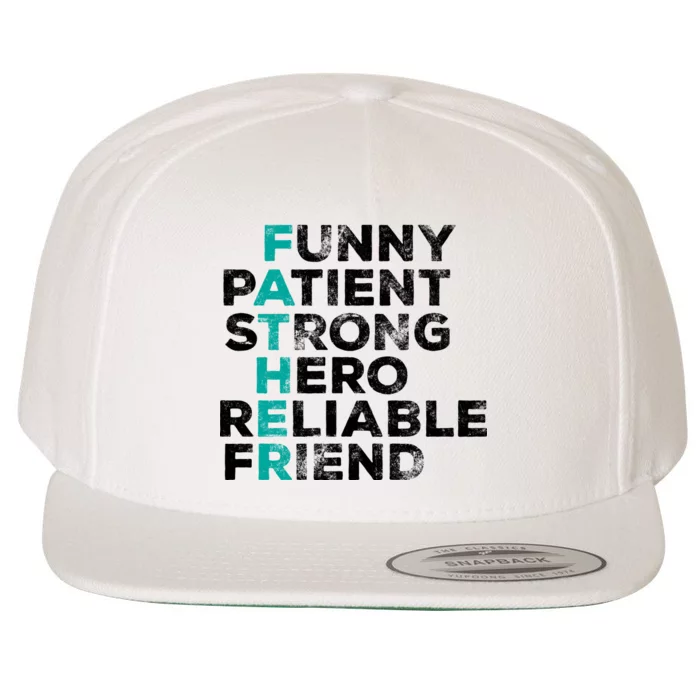 Strong Father Meaning Wool Snapback Cap