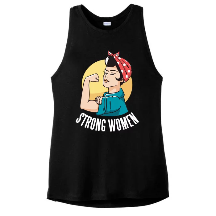 Strong Female Ladies Tri-Blend Wicking Tank