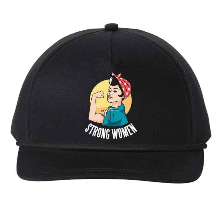 Strong Female Snapback Five-Panel Rope Hat