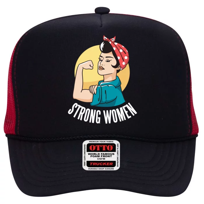 Strong Female High Crown Mesh Trucker Hat