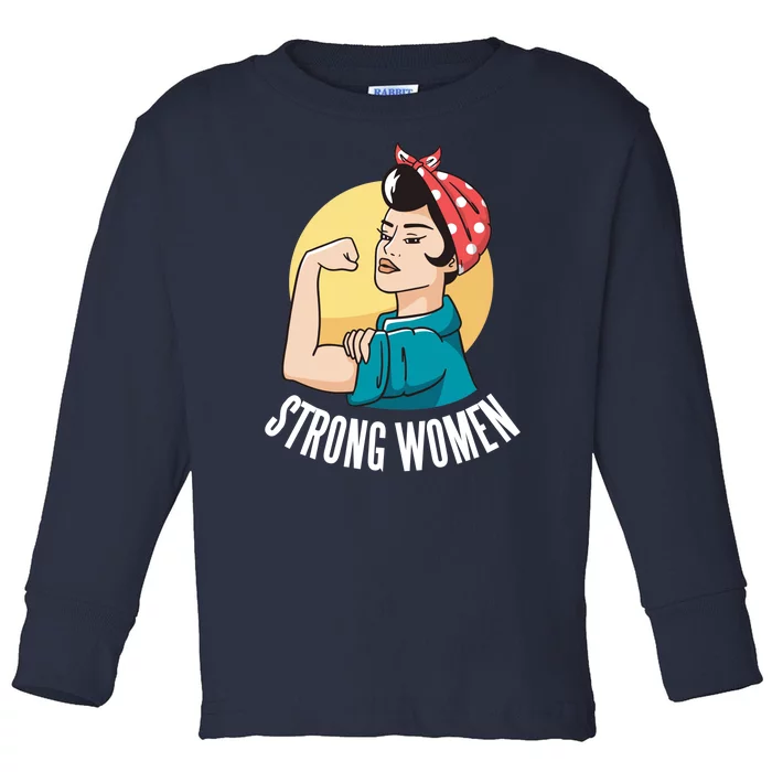 Strong Female Toddler Long Sleeve Shirt