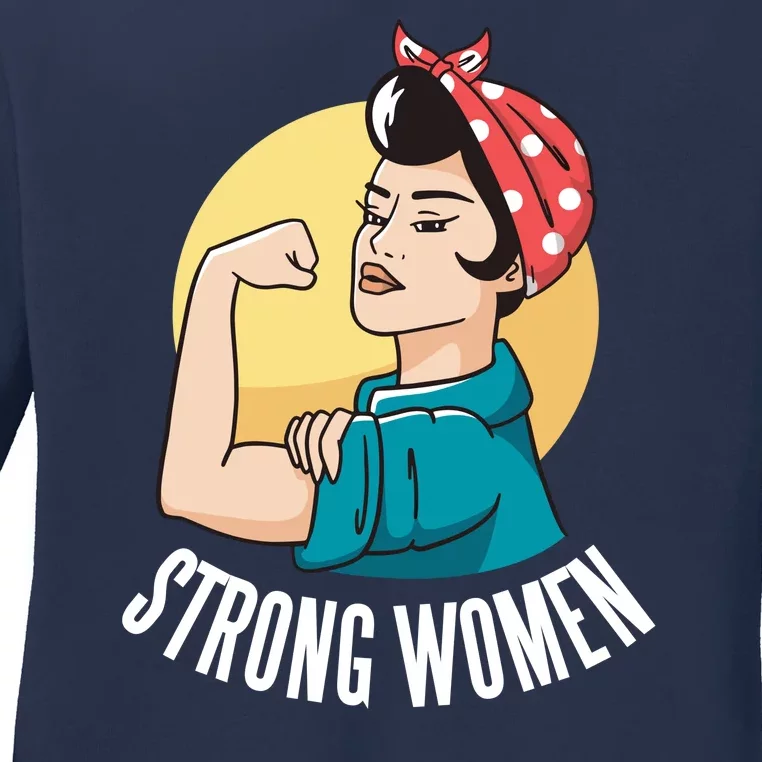 Strong Female Ladies Long Sleeve Shirt